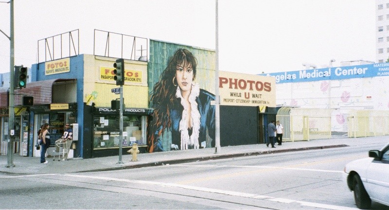 This mural of Selena is painted on a shop a few blocks west of the Comfort Inn in LA