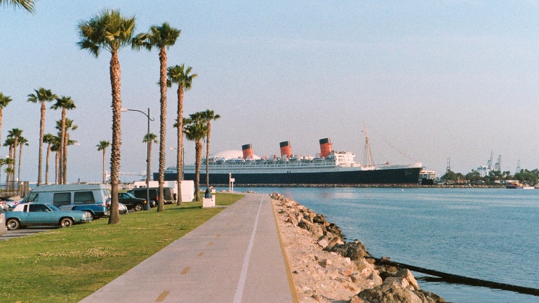 Queen Mary docked in Long Beach