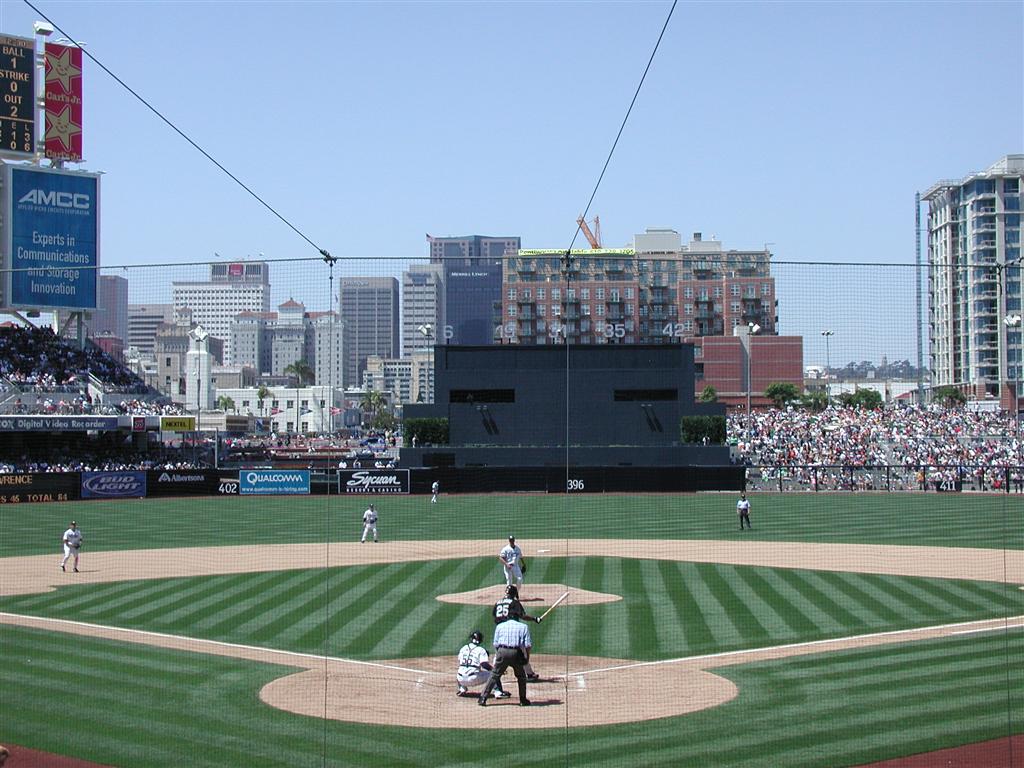 View from behind homeplate at Petco