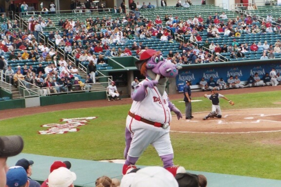 Big Lug is the Lugnuts' Mascot. Sometimes, they call in a backup mascot named Ratchet.