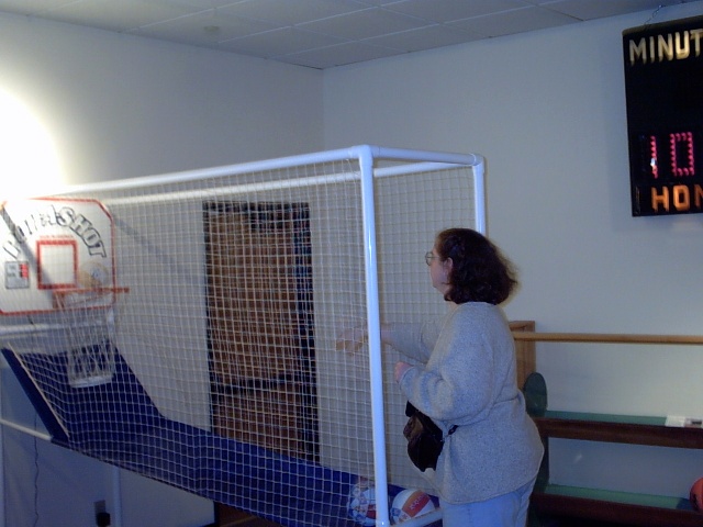 You can shoot hoops at the exhibit