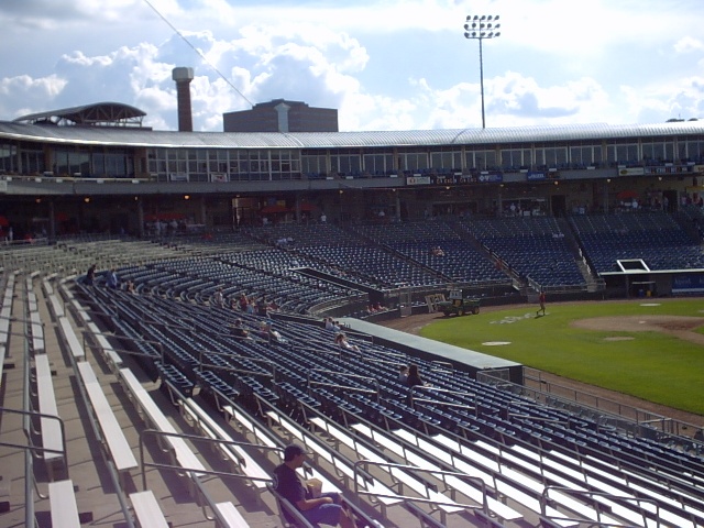 Looking toward stands on first base side